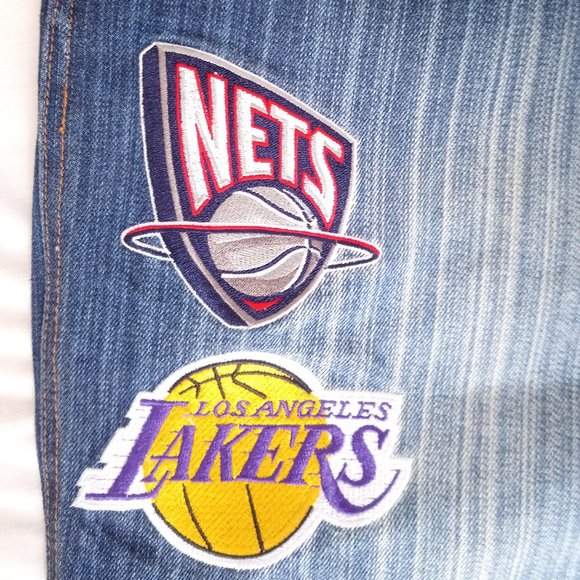 NBA UNK Denim Jeans Sz 40 Team Logo Patch - Picture 6 of 14